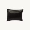 Back view of the Minimalist Vegan Leather Interlocked Wallet in rich umber brown by CHIU STYLE