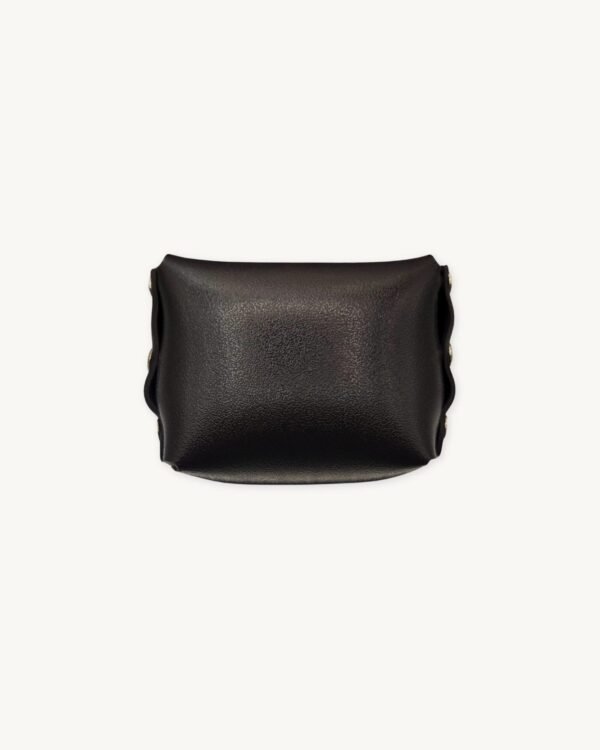 Back view of the Minimalist Vegan Leather Wallet in rich umber brown by CHIU STYLE