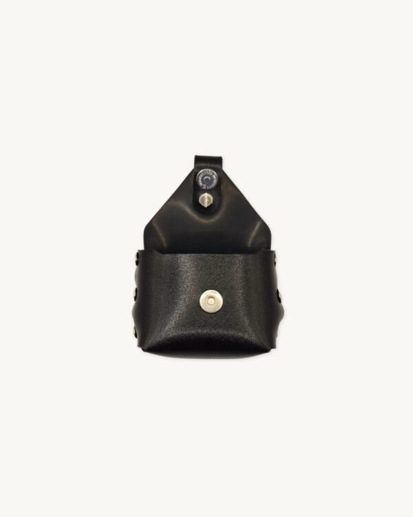 Open cover top-down view of the Minimalist Vegan Leather Wallet in rich umber brown by CHIU STYLE