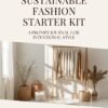 E-book cover for Sustainable Fashion Starter Kit: A Prompt Journal for Intentional Style by CHIU STYLE