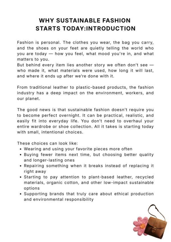 Introduction preview: Why Sustainable Fashion Starts Today from Sustainable Fashion Starter Kit by CHIU STYLE