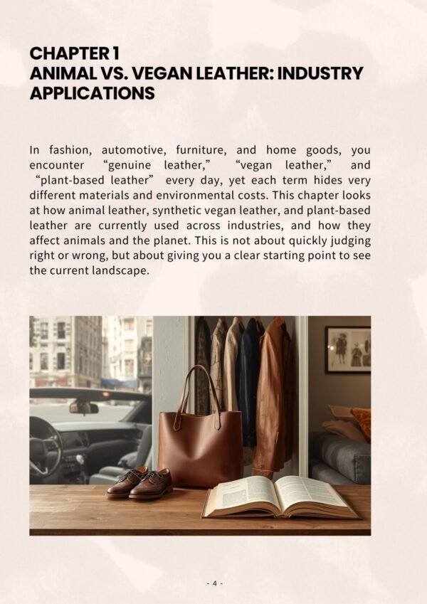 Chapter 1 Summary: Animal vs. Vegan Leather - Preview from Understanding Plant-Based Leather Guide by CHIU STYLE