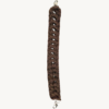Lattice Weave bag-strap-dark brown-M Close-up of the sculpted wheat ear braided handle in dark brown vegan leather for Vintage Punk handbag